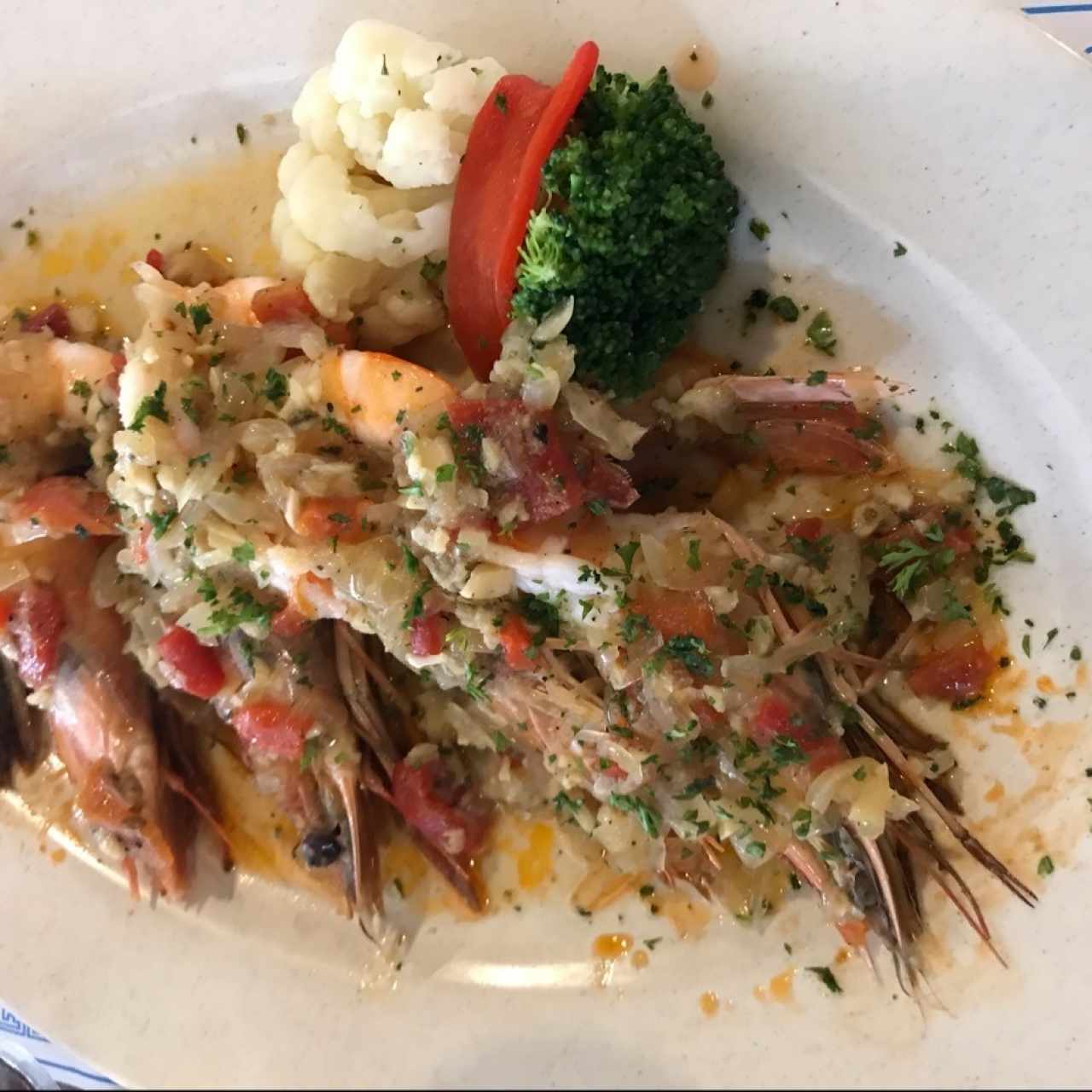 langostinos estilo griego