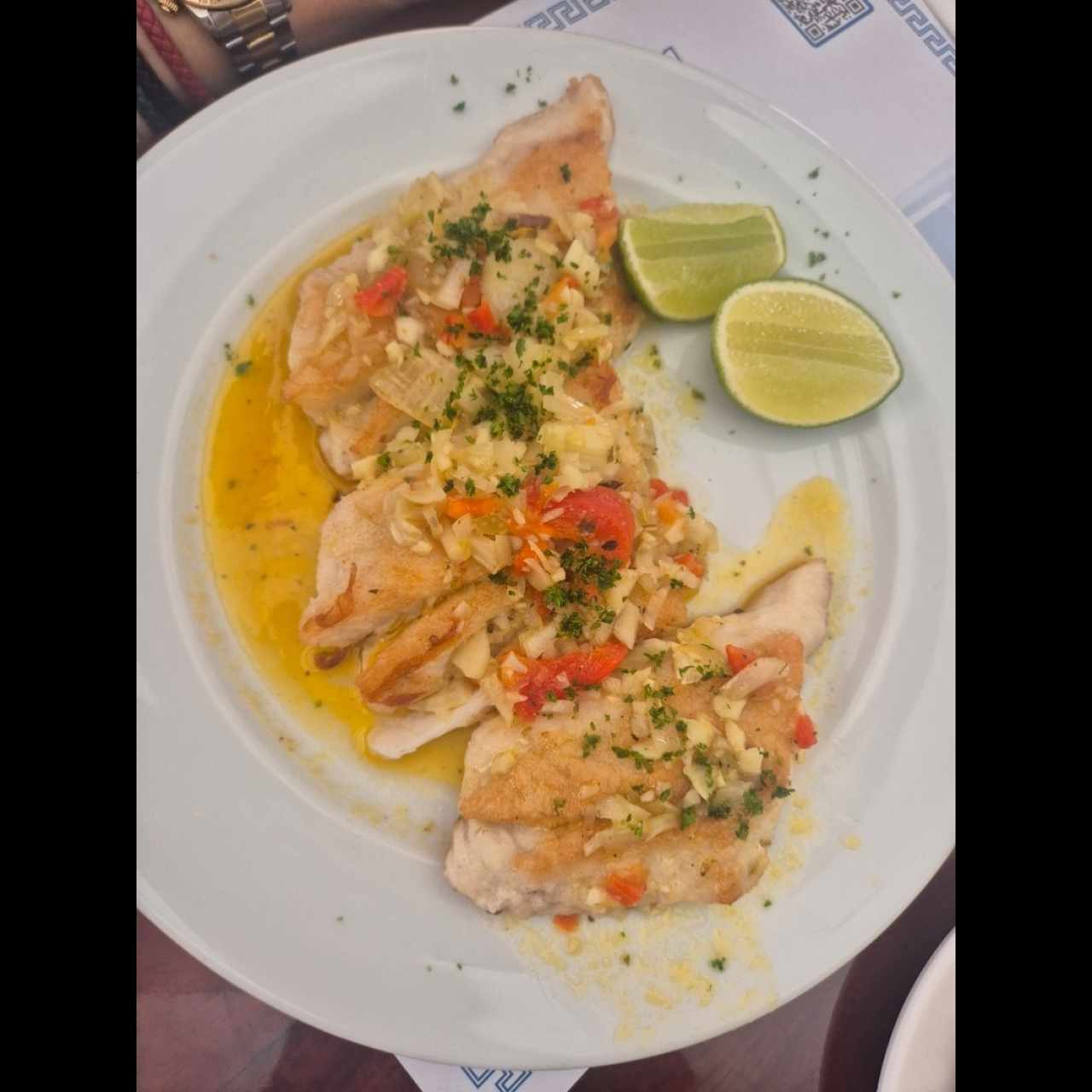 Filete de Corvina al Ajillo