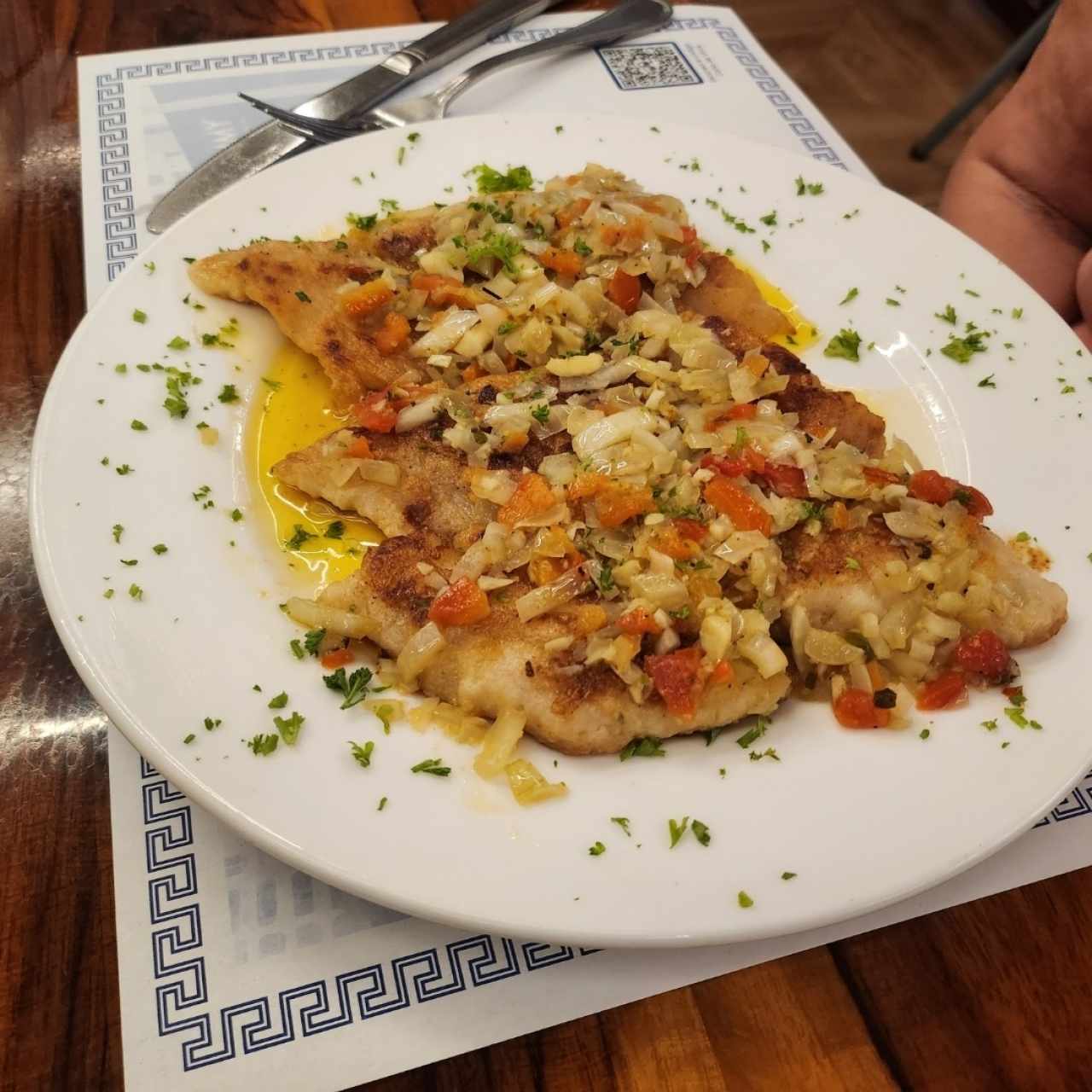 Filete de Corvina al Ajillo