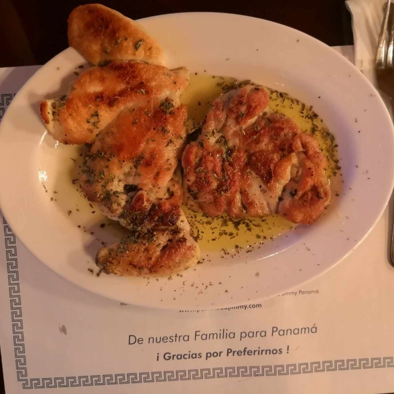 Pollo a la Griega Deshuesado