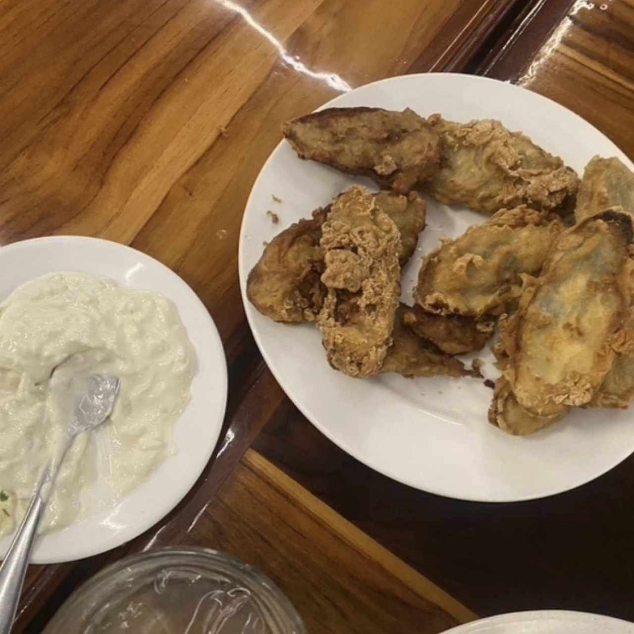 berenjenas fritas y Zatziki