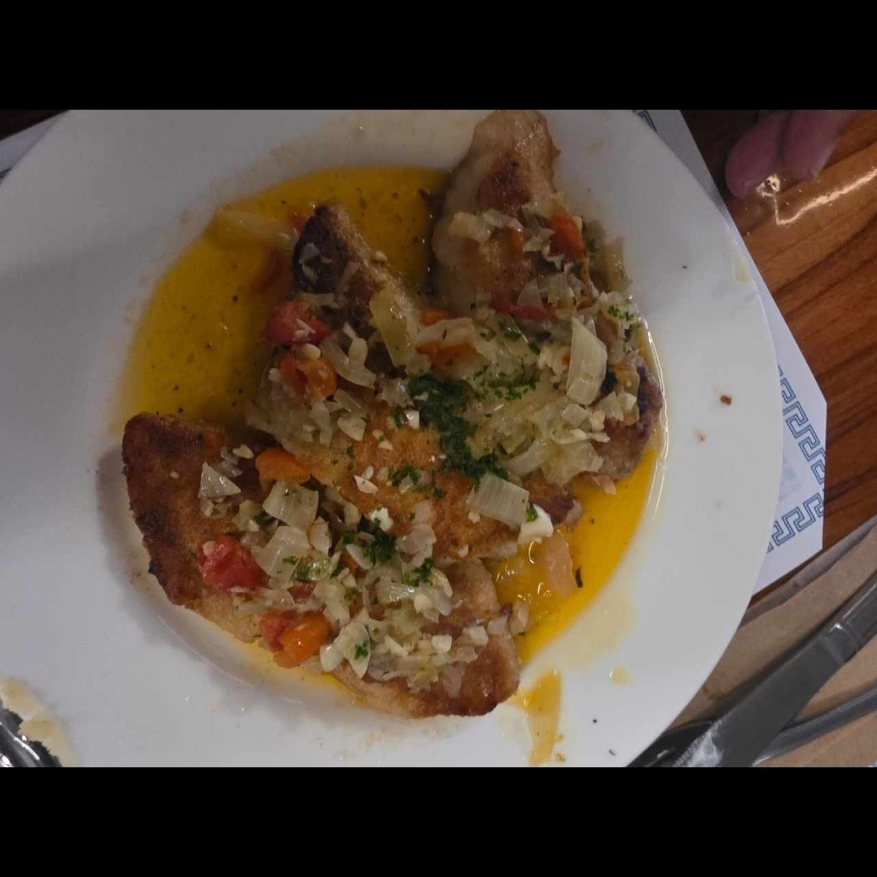 Filete de Corvina al Ajillo