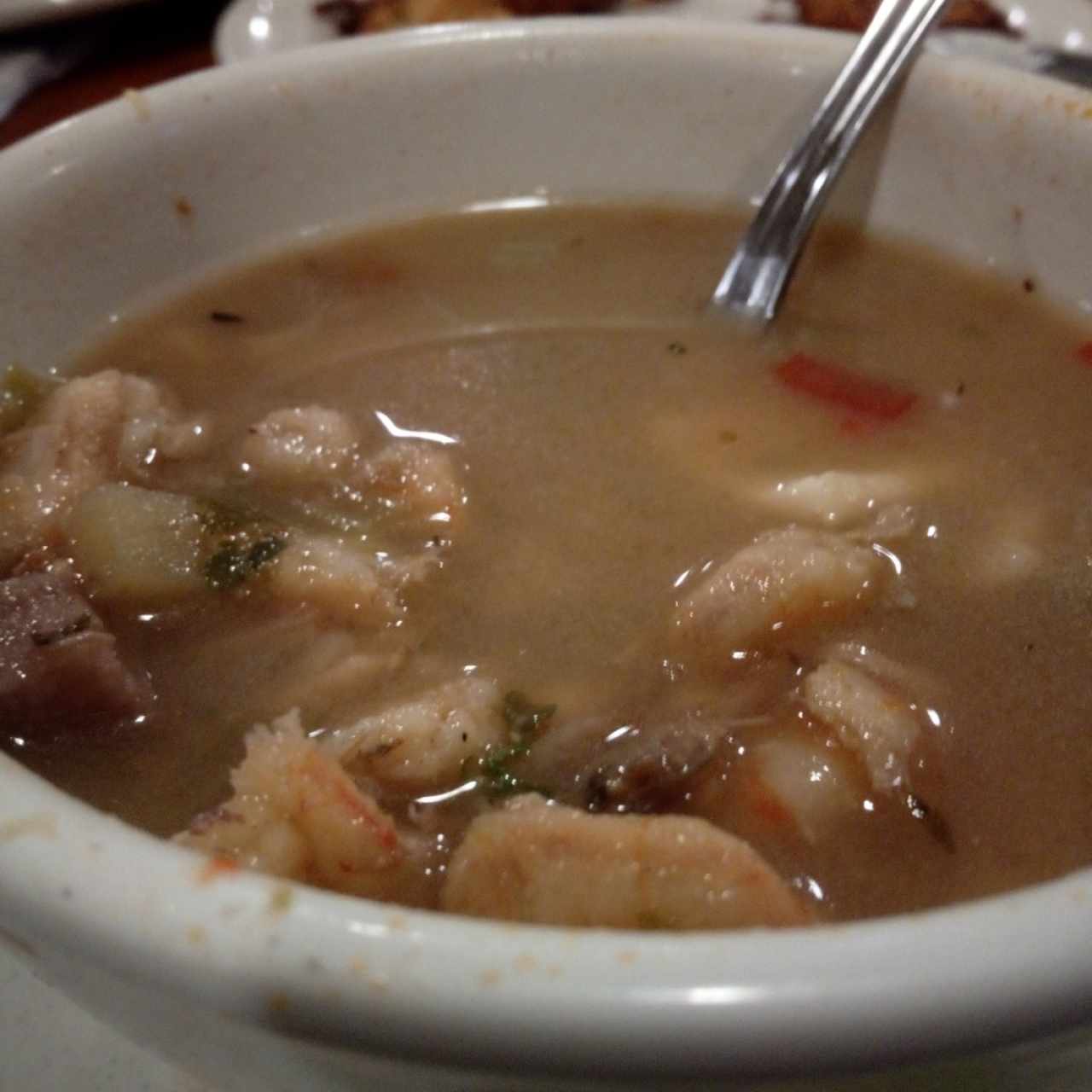 Sopa chica de mariscos