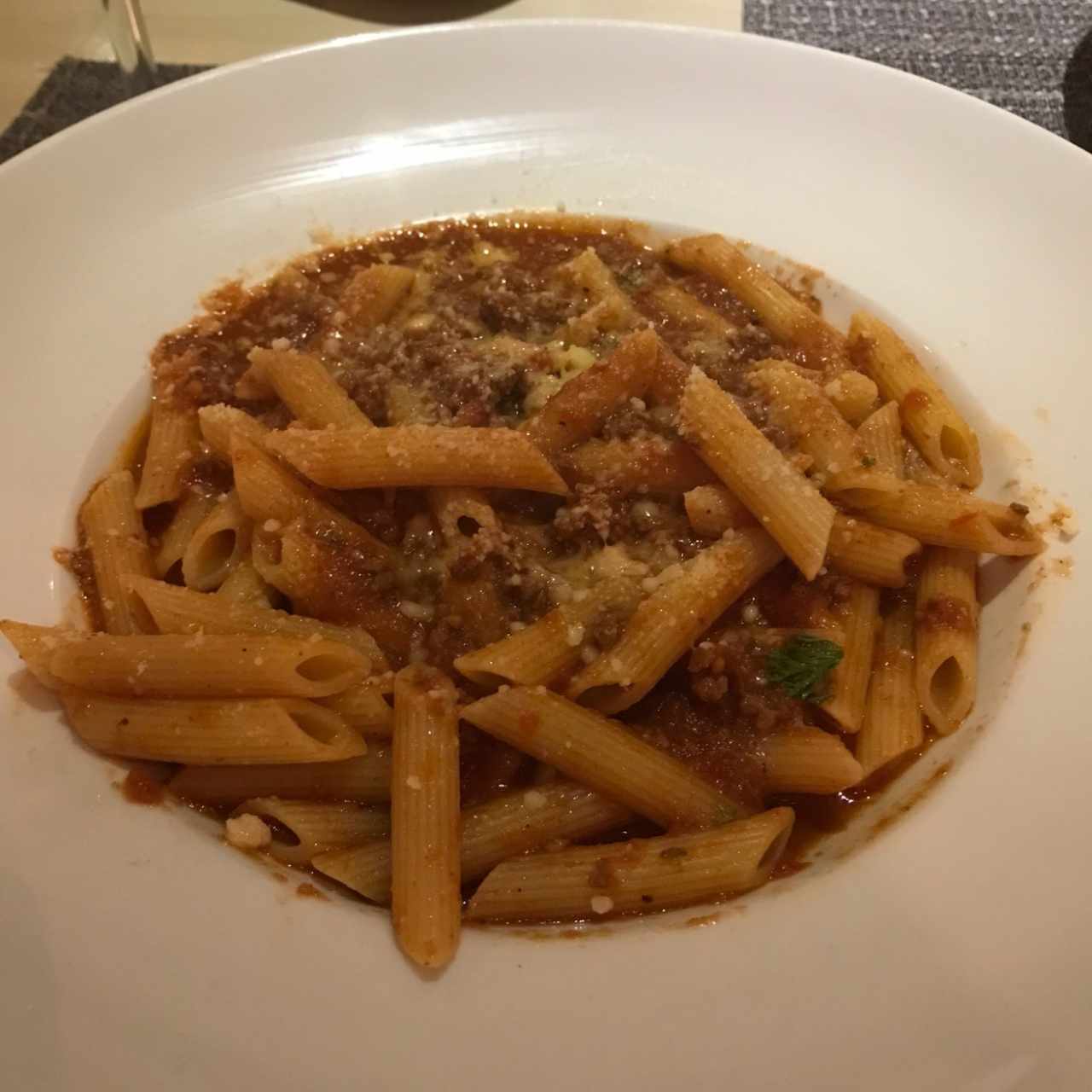 Menú - Penne alla Bolognese