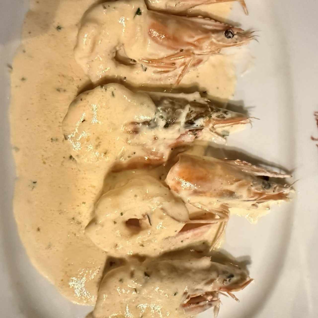 Langostinos a la Crema con Coñac