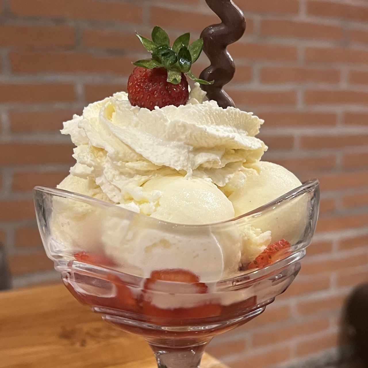 Copa helado fresas