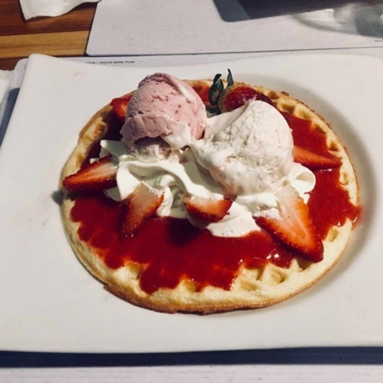 Waffle Deleite de Fresas