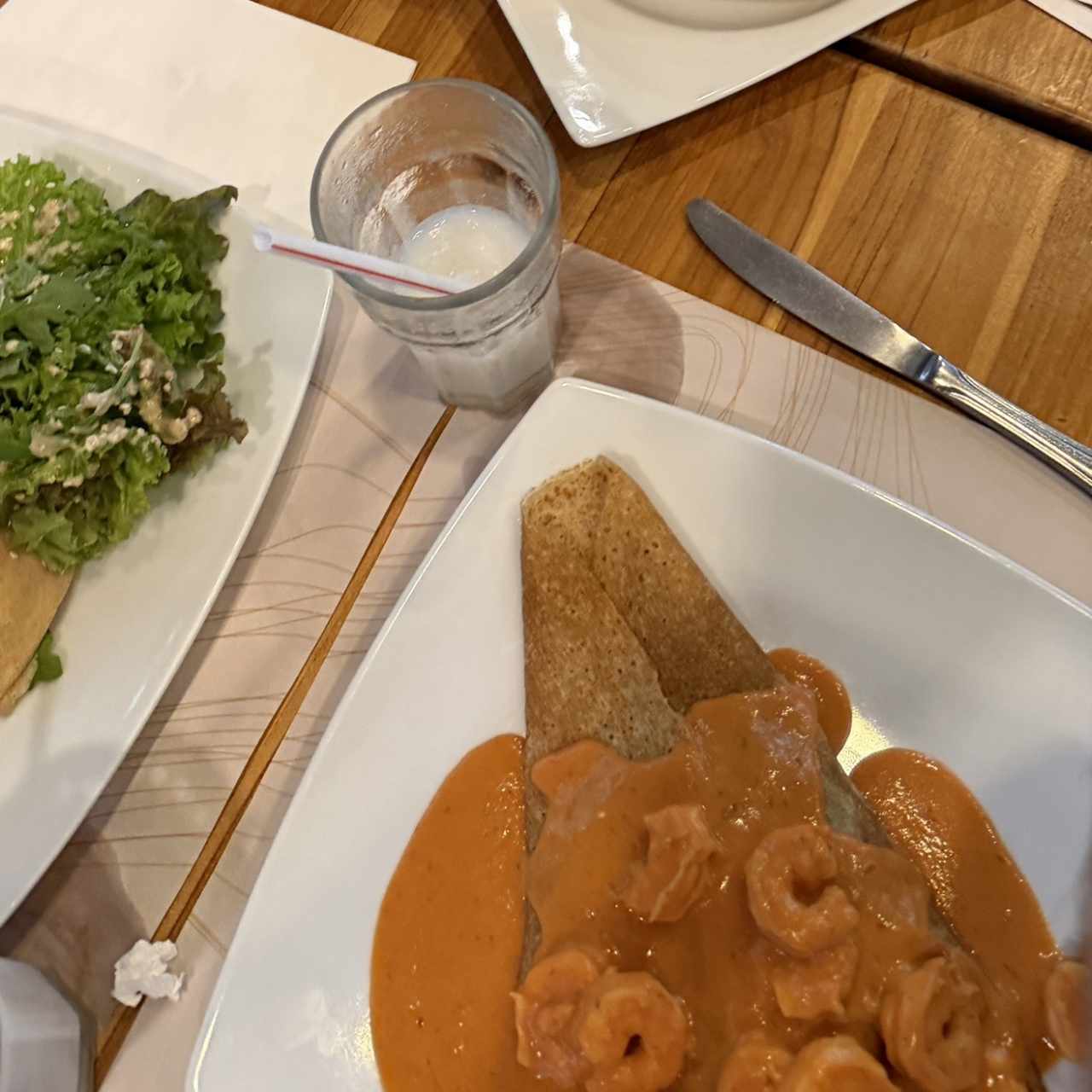 Camarones y Espinaca