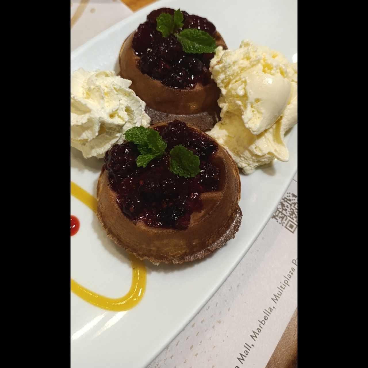 mini waffles frutos del bosque 