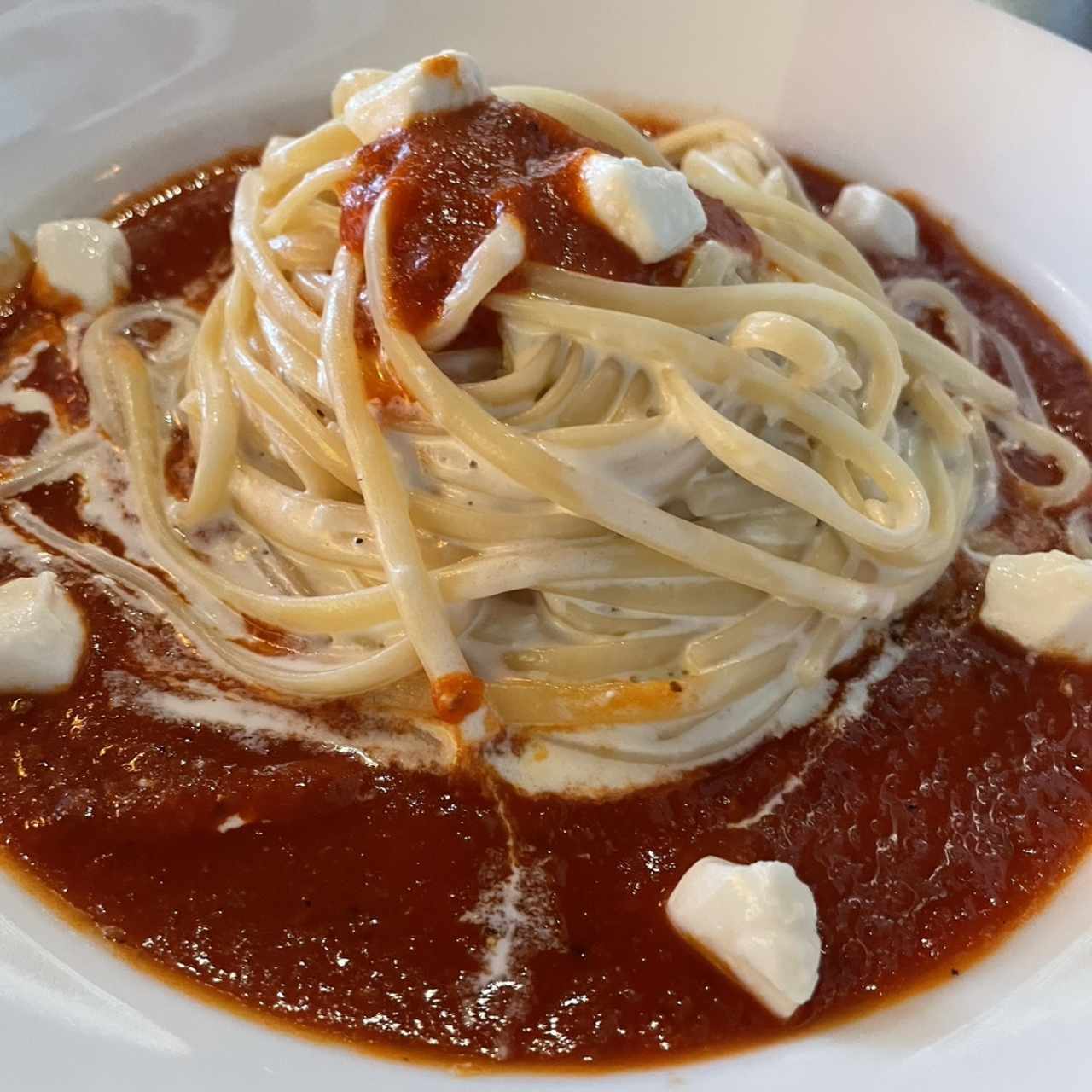 Linguine a la crema