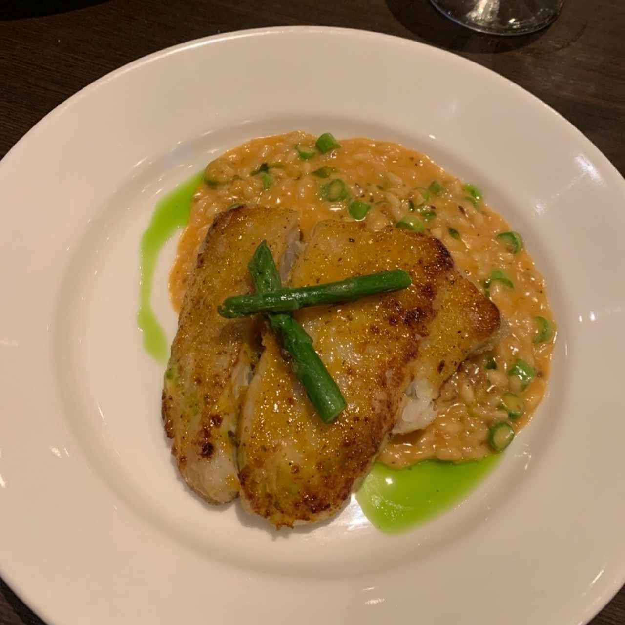 Corvina y rissotto con maracuyá y limòn 