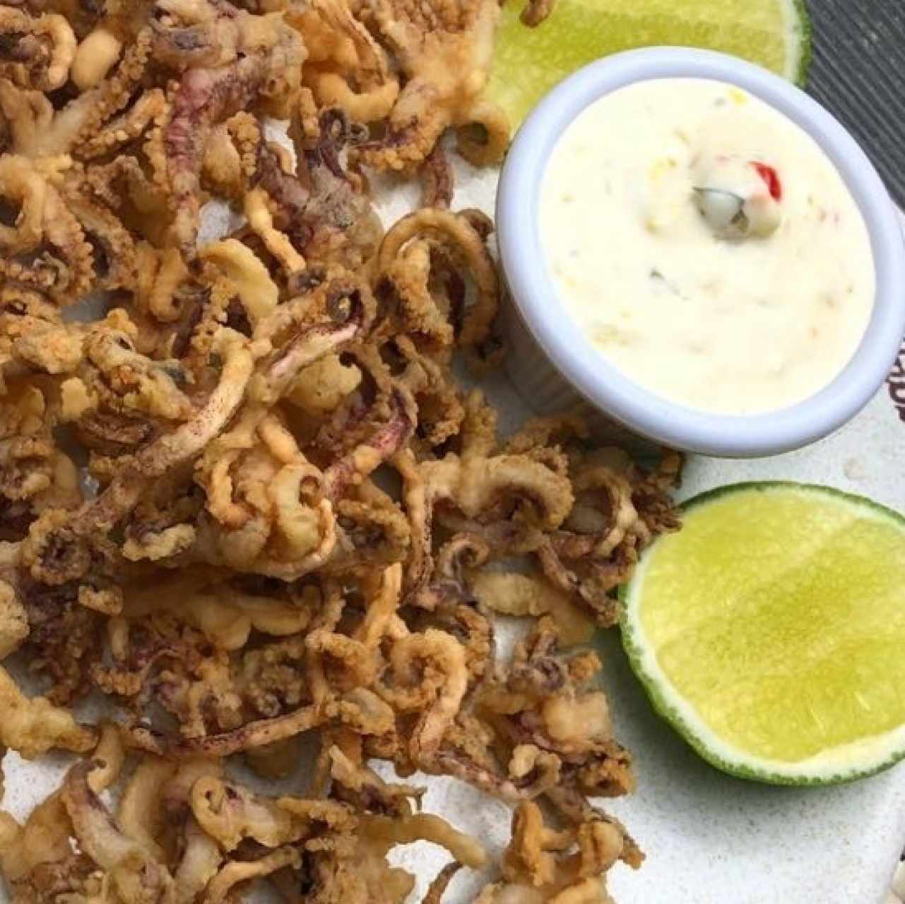 Arañitas de Calamar Fritas