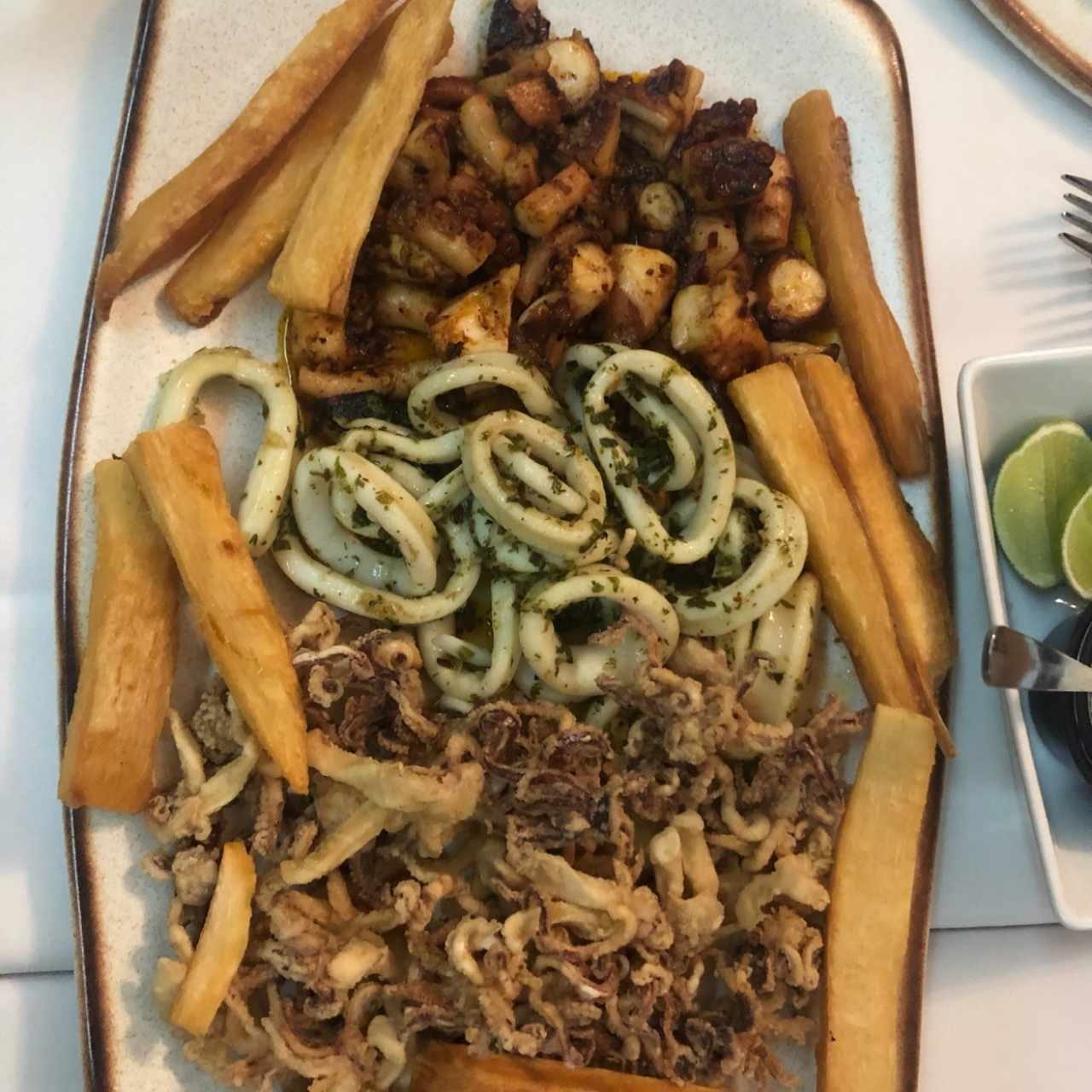 Bandeja mixta de mariscos