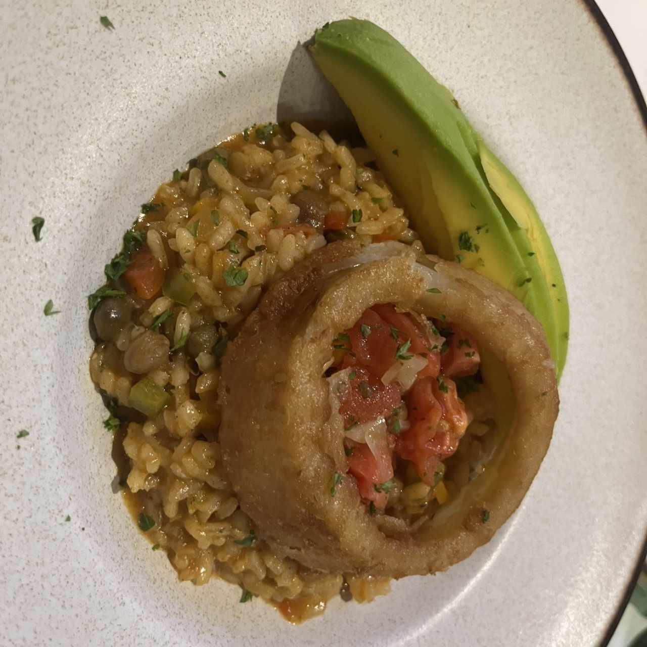 Arroz meloso de guandú