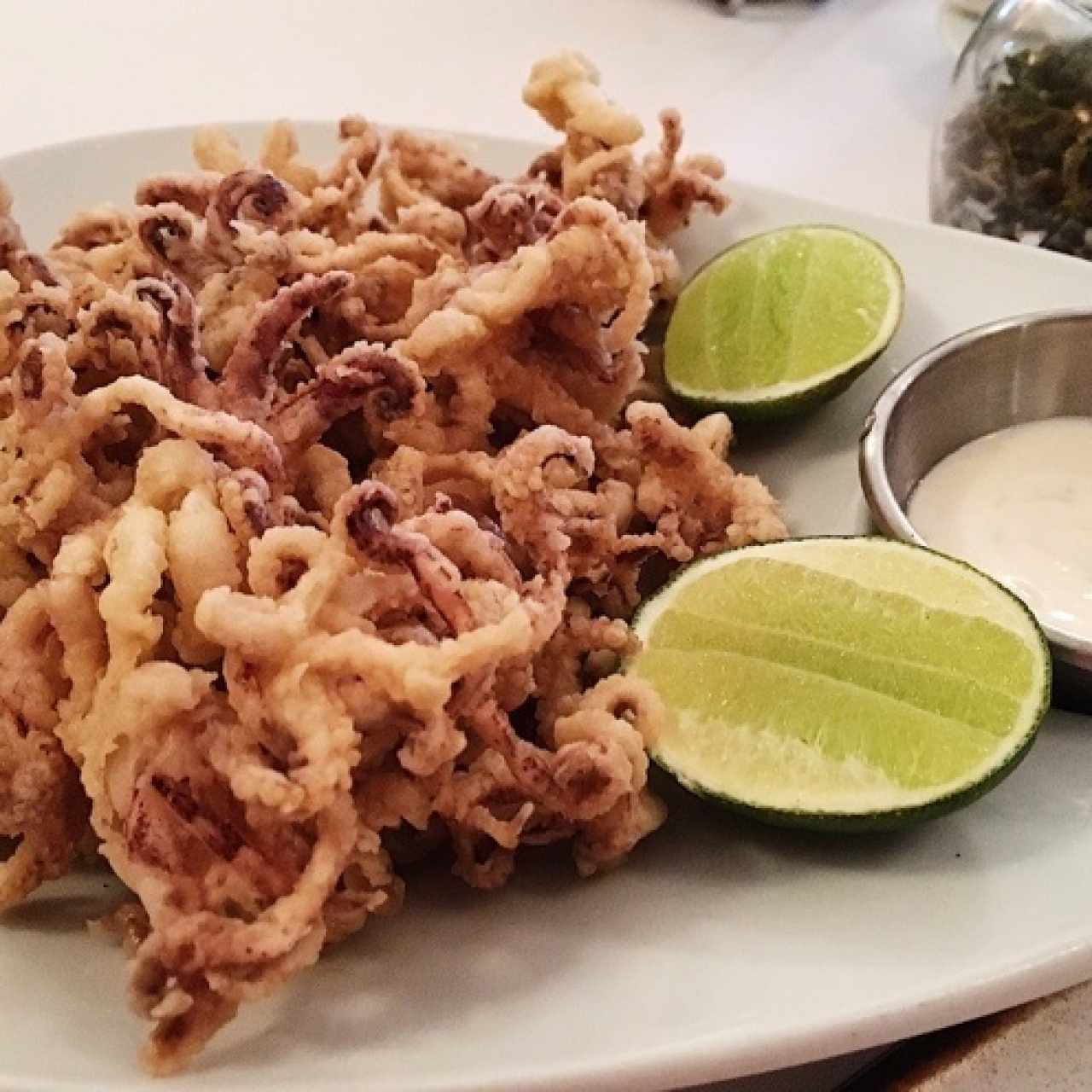 Arañitas de calamar fritas