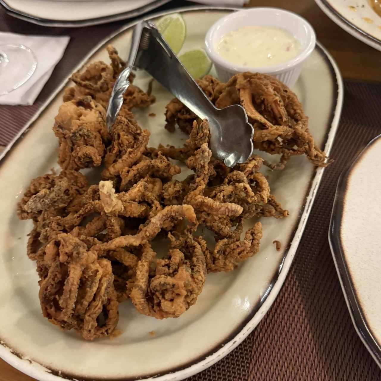 Arañitas de Calamar Fritas