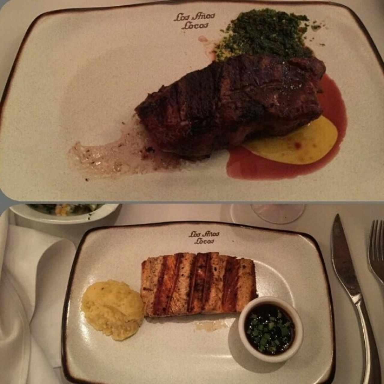 Entraña y Salmon