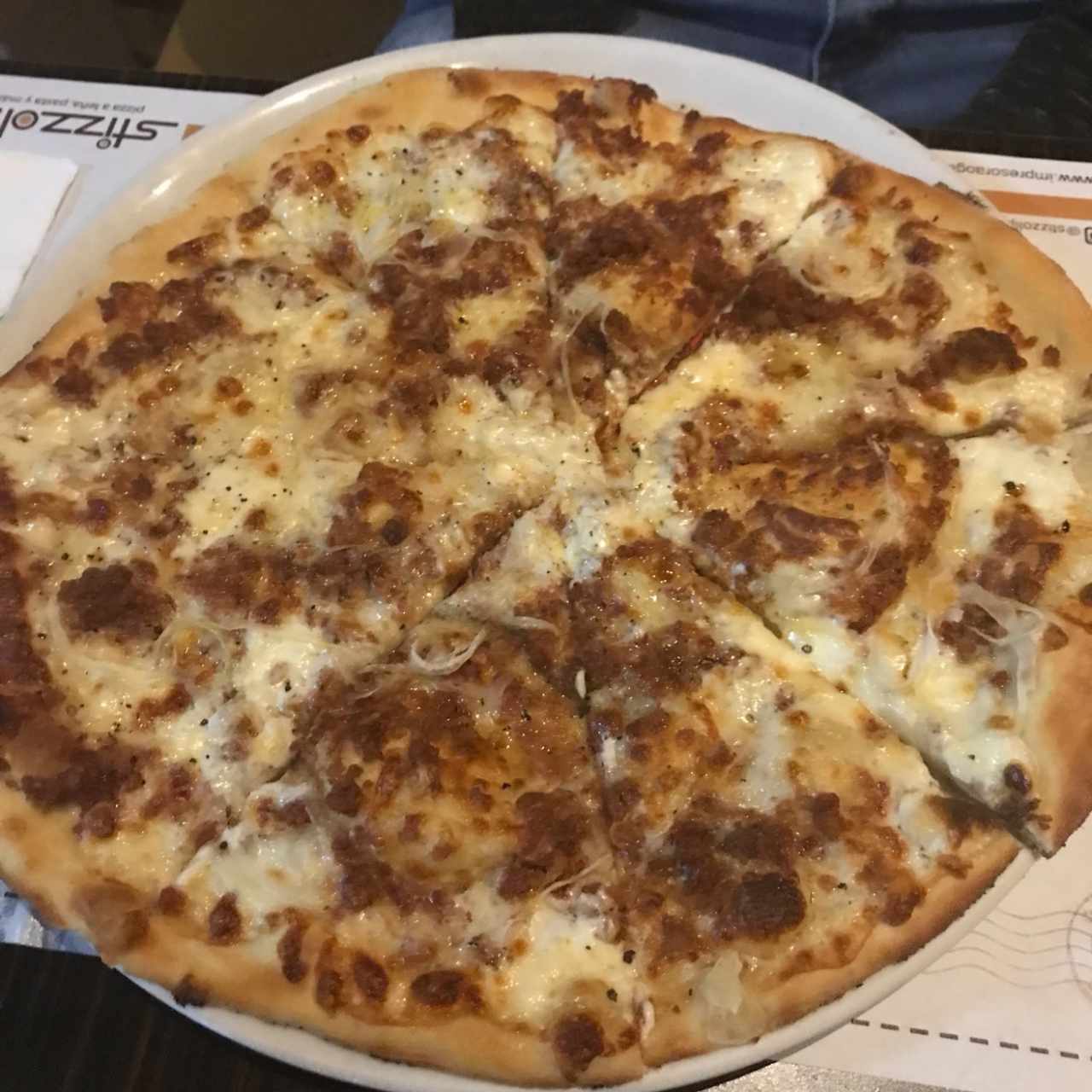 Pizzas blancas - Salsiccia e mascarpone