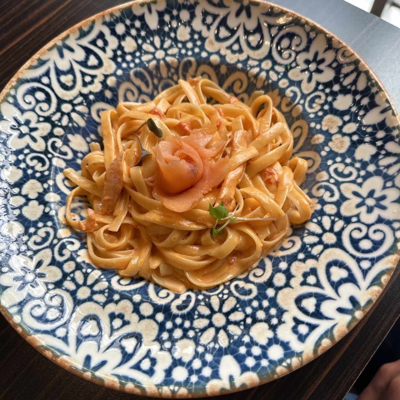 Fettucine alla Crema Rosa di Salmone e Vodka