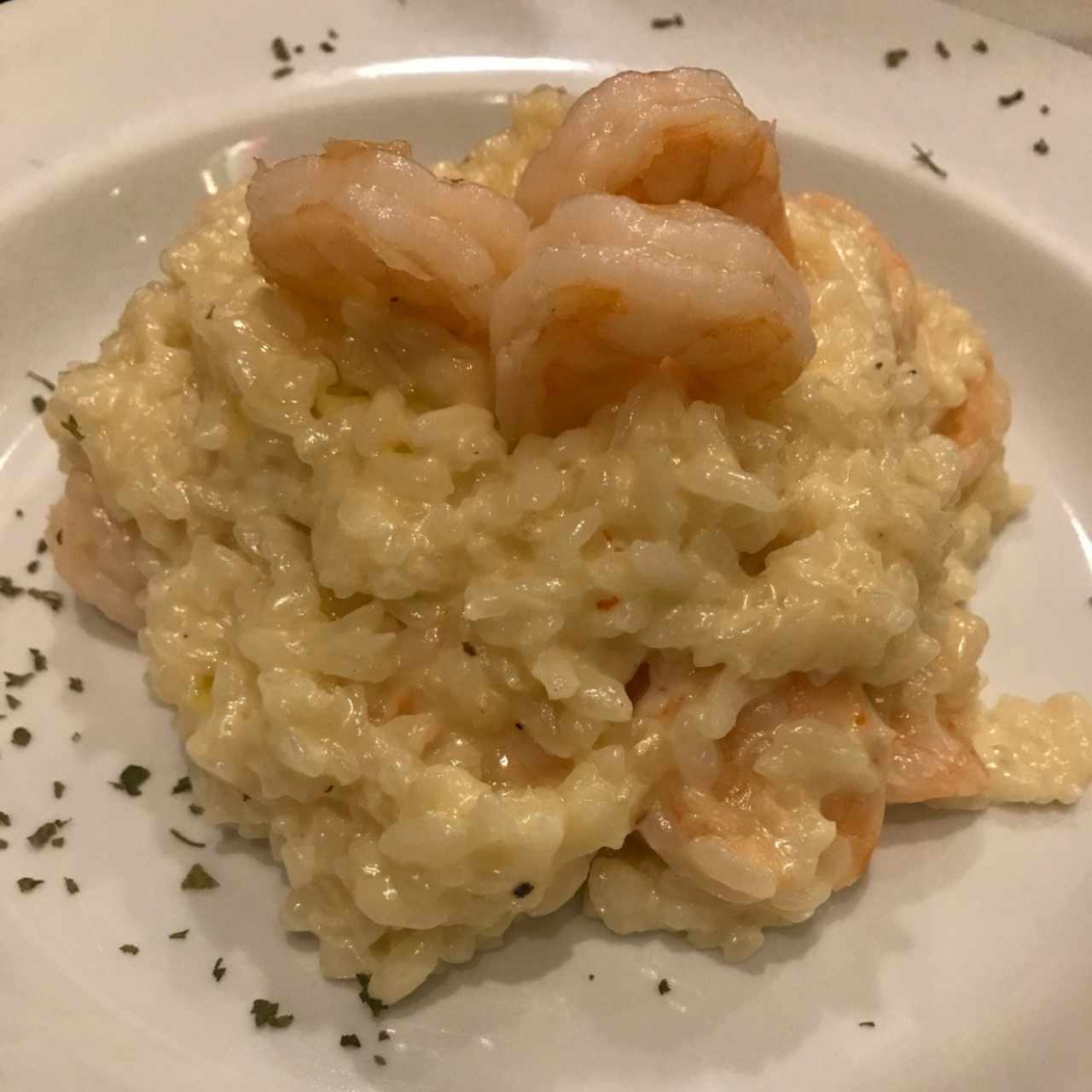 Risotto al mascarpone e gamberi al tartufo