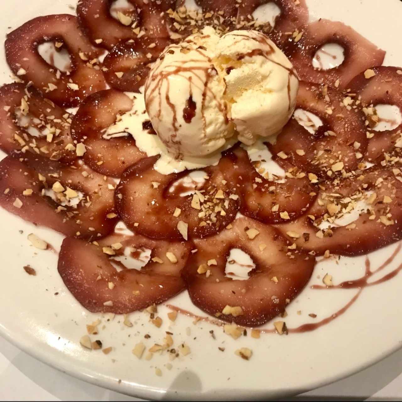 Postres- Stizzoli Carpaccio Di pere al Vino