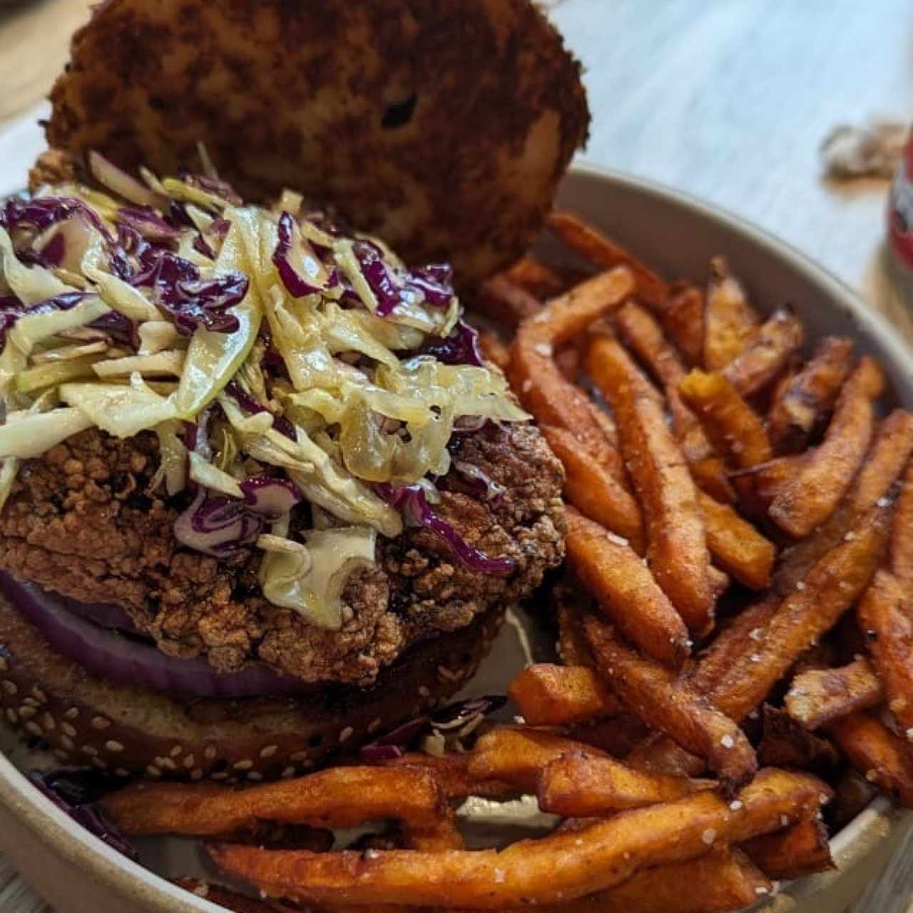 Japanese Karaage Fried Chicken Sandwich