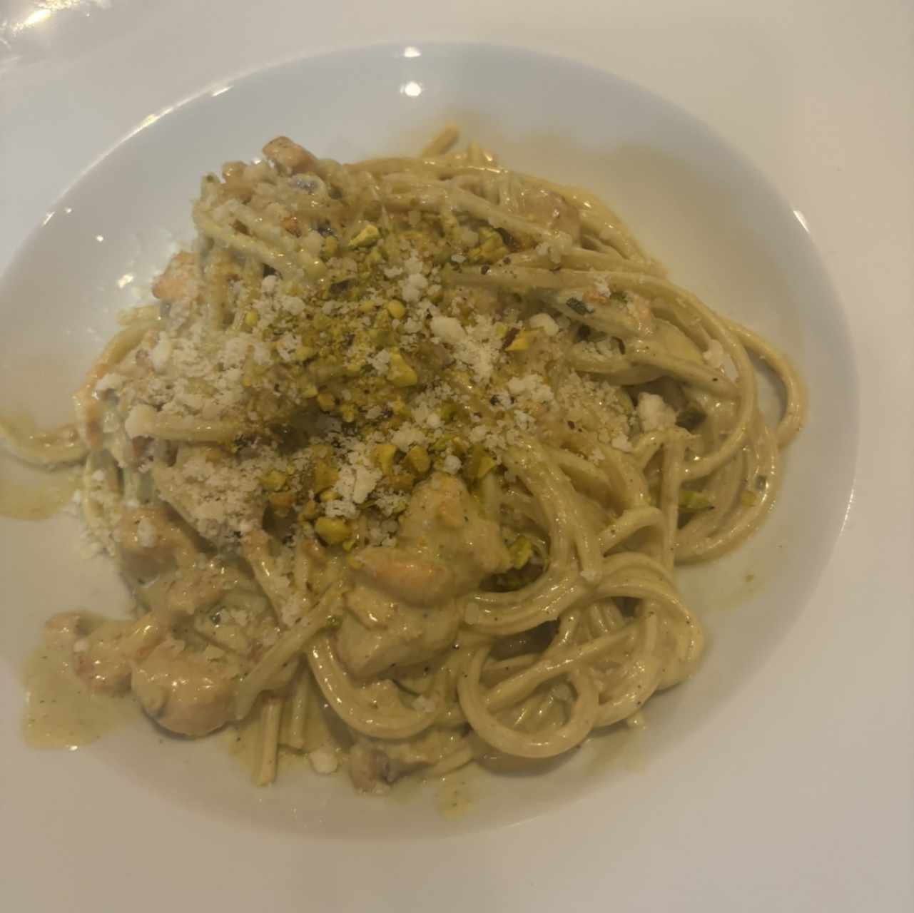 Spaghetti con pollo 