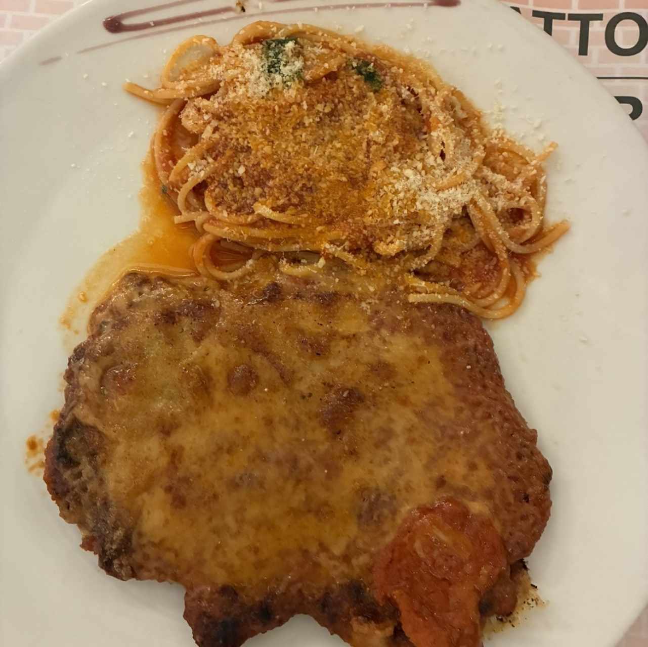 Milanesa de pollo a la parmesana