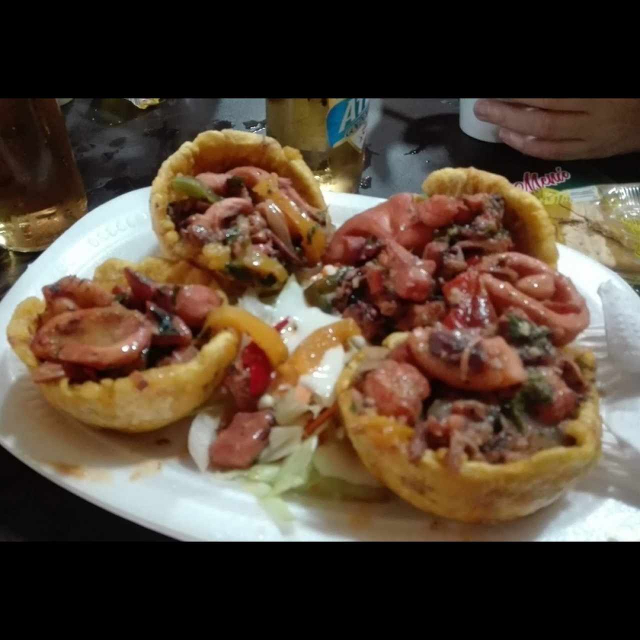 PATACONES RELLENOS DE MARISCOS