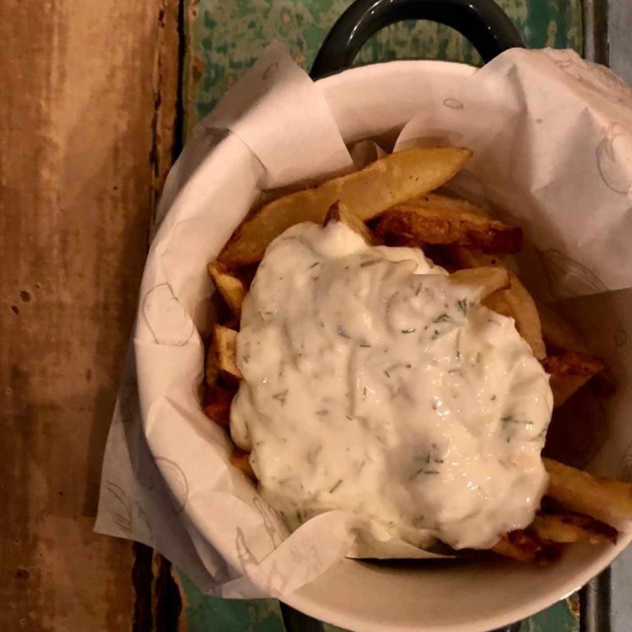 Papas Fritas cok Tzatziki