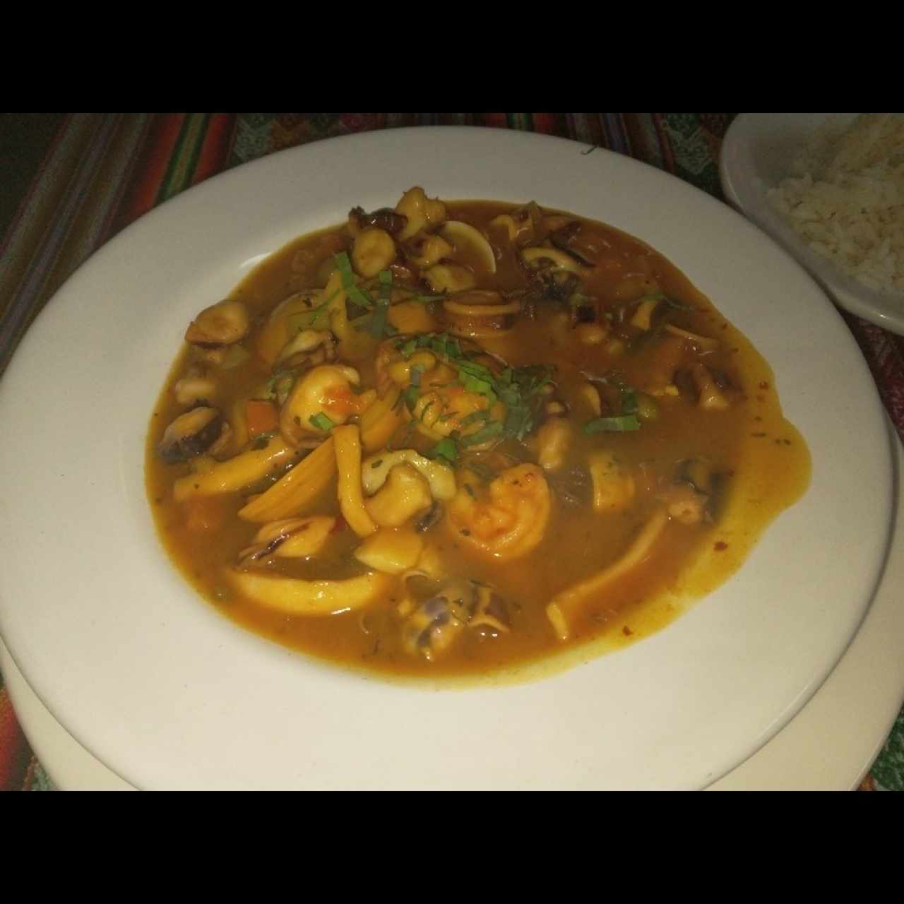 Cau cau de mariscos