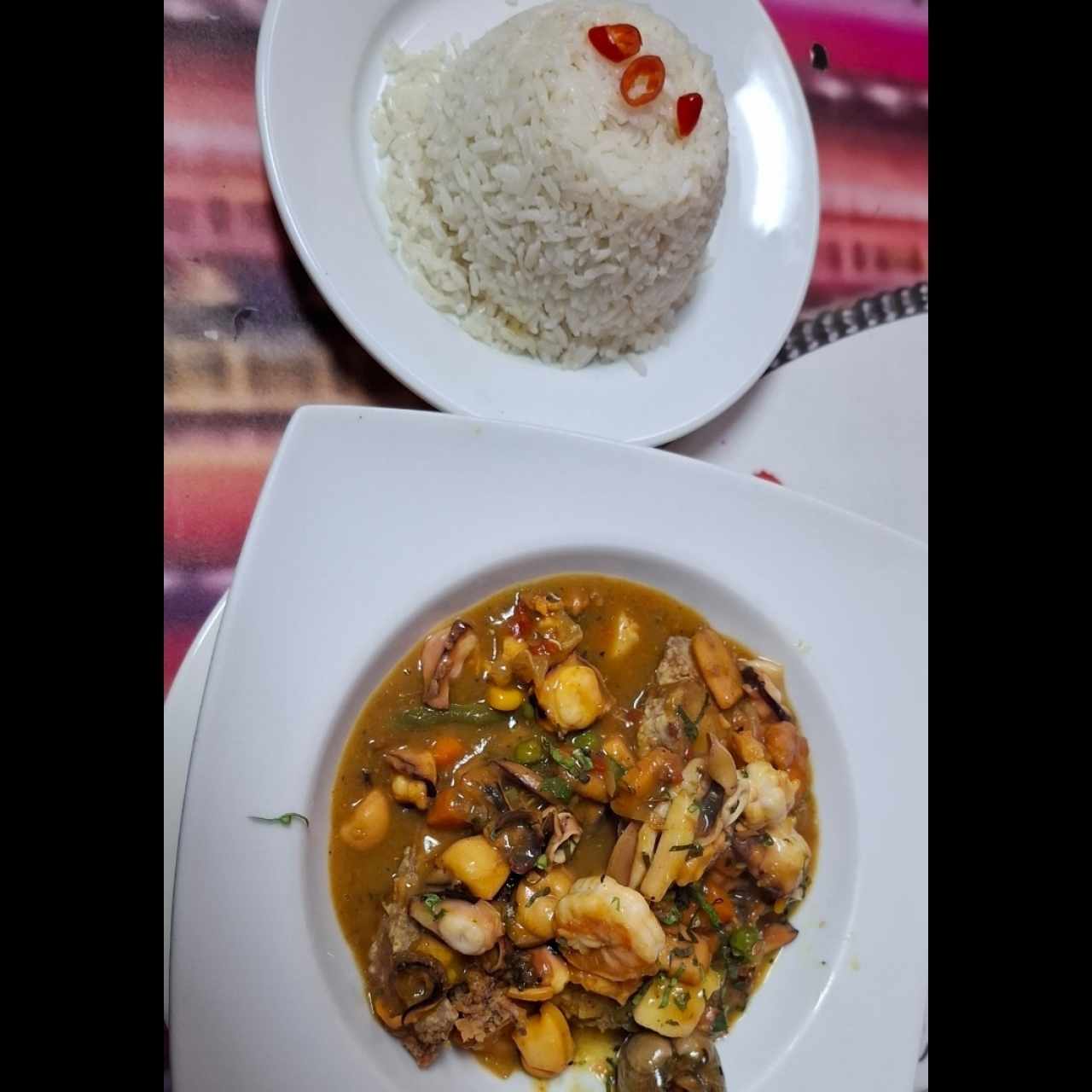 Cau cau de mariscos