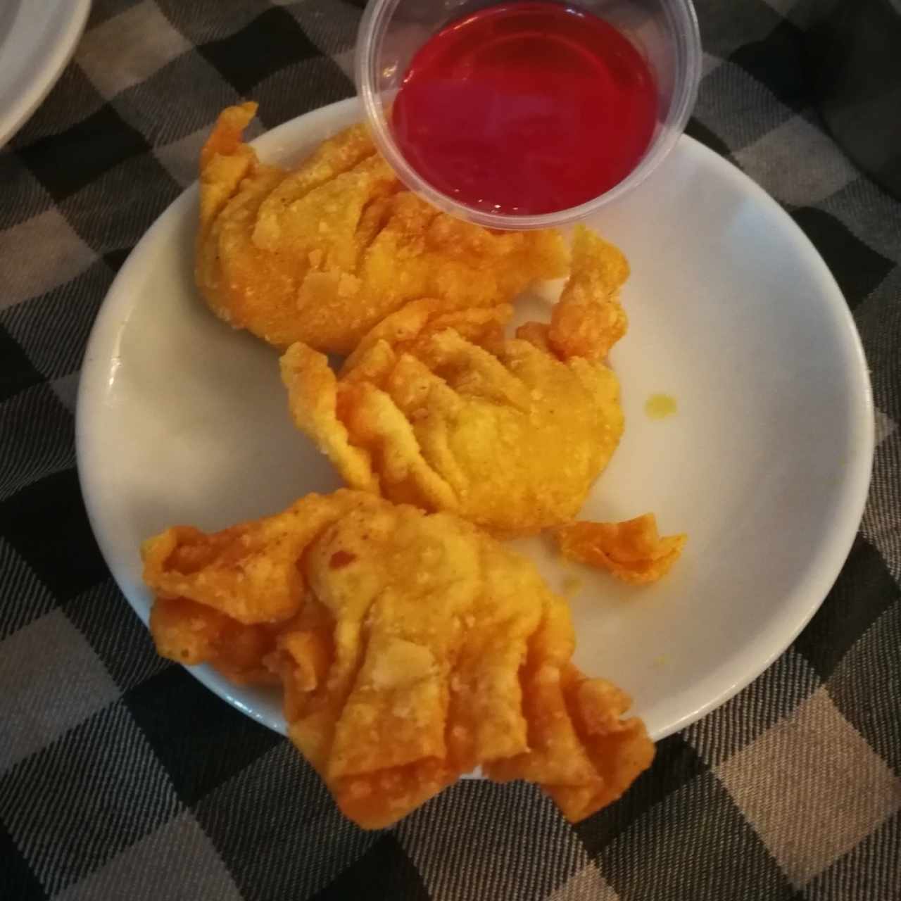 Wanton de camarones 