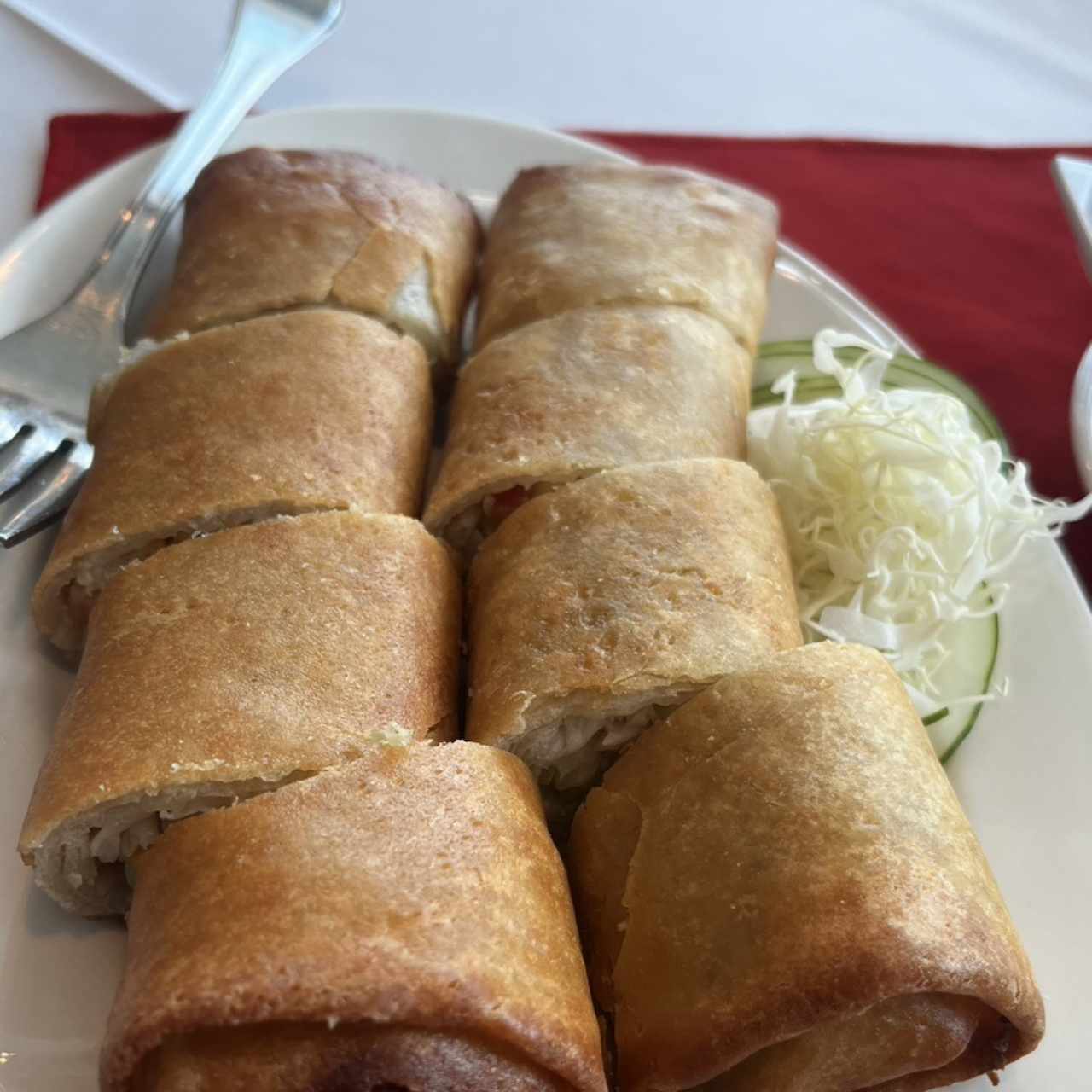 Rollos Lung Fung (Vegetales y Puerco Asado)