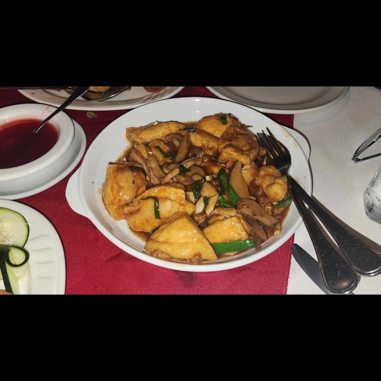 Tofu Frito Relleno Hun Siu