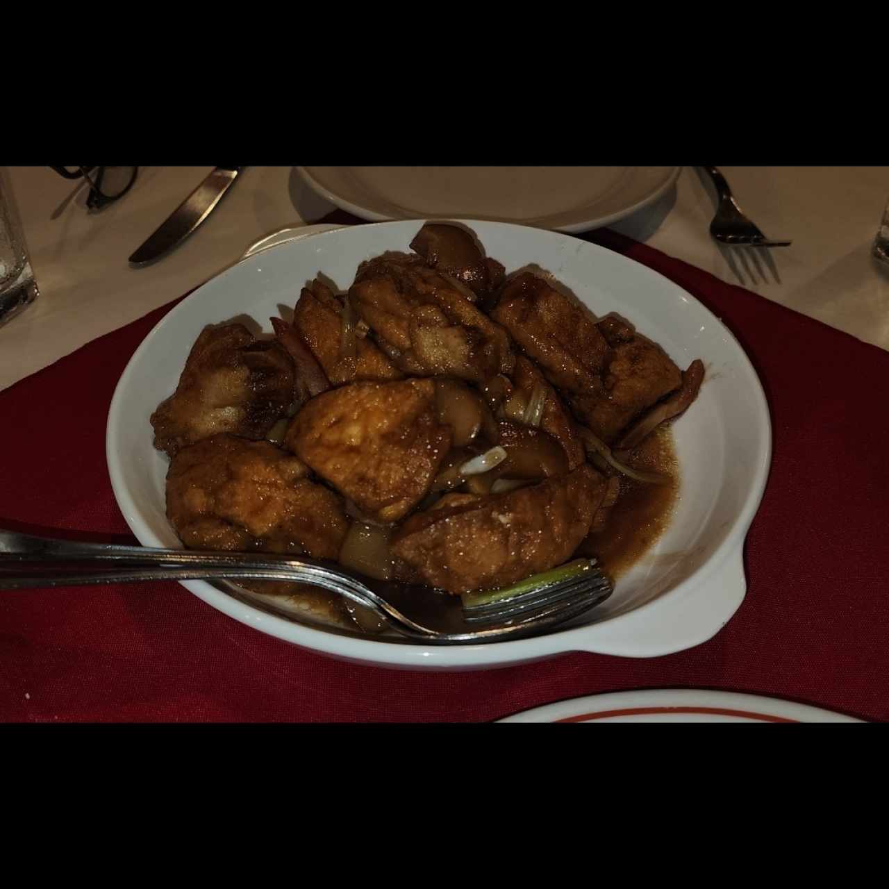 Tofu Frito Relleno Hun Siu