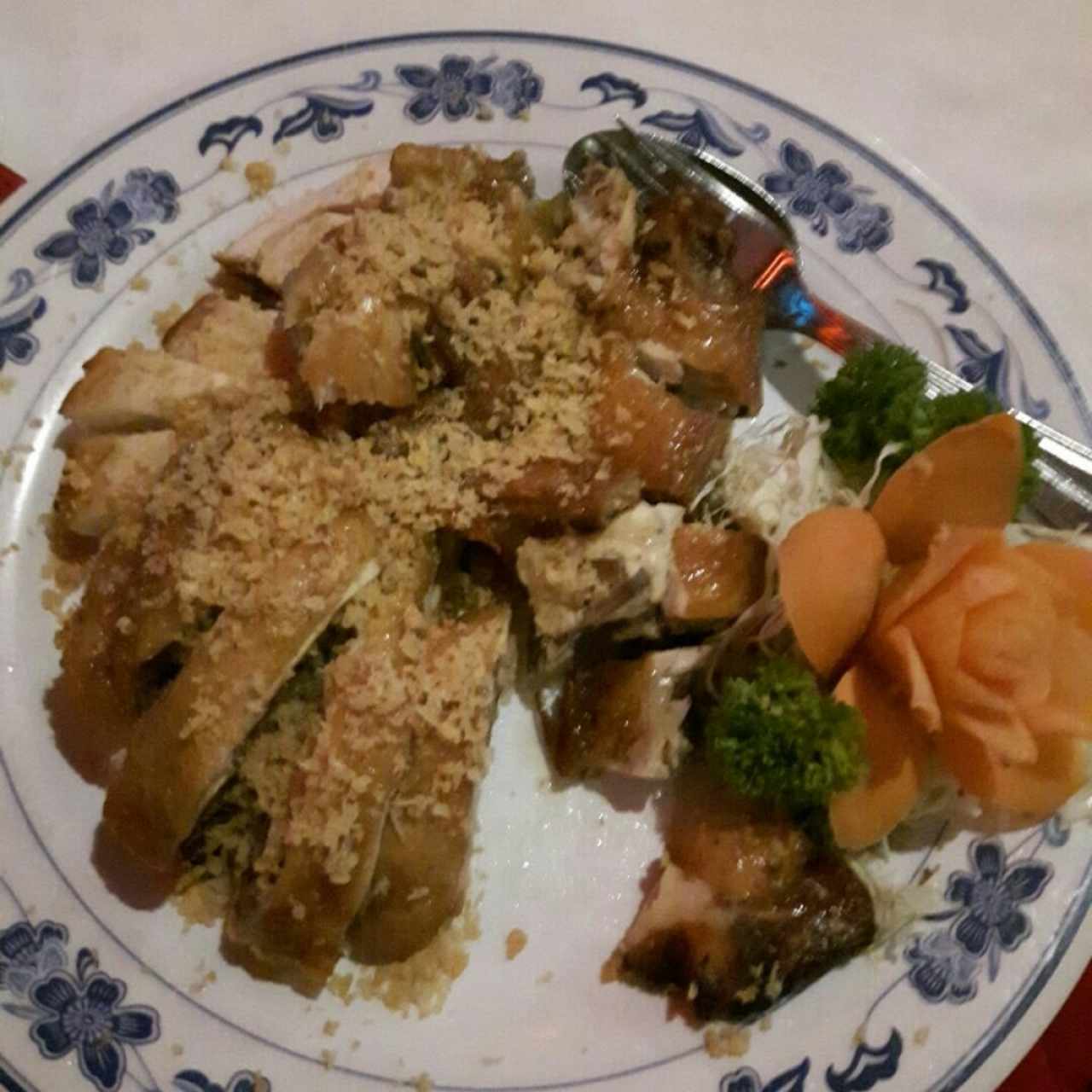 Pollo Cha Chi Kai con Ajo