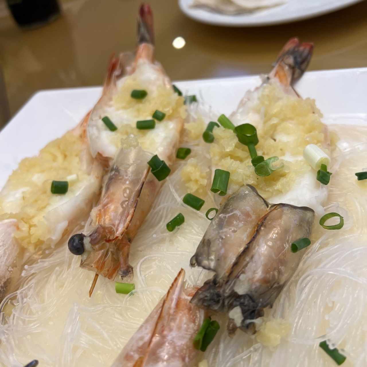 Langostinos Al Vapor con Ajo