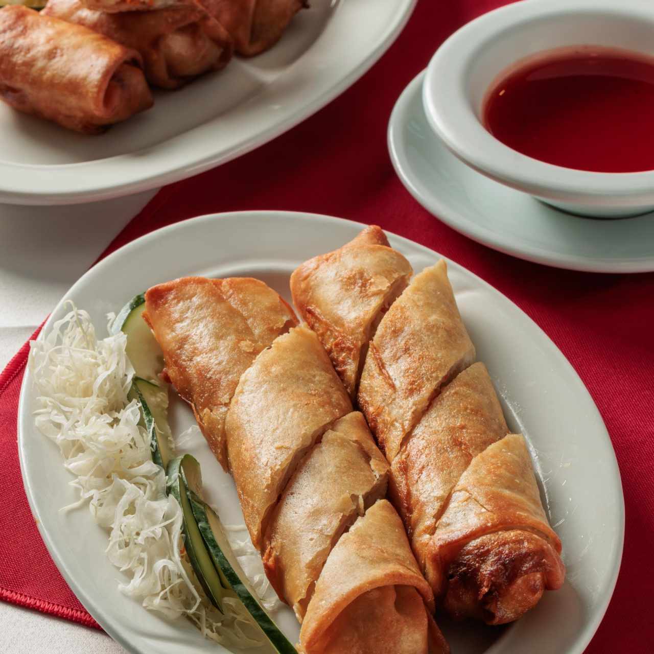 Rollos Lung Fung (Vegetales y Puerco Asado)