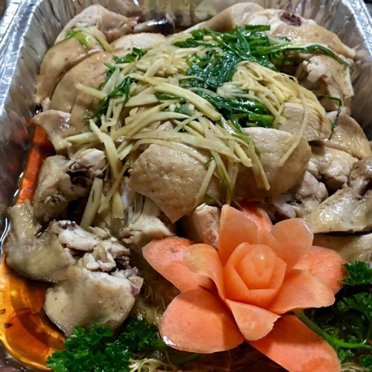 Gallina con jengibre