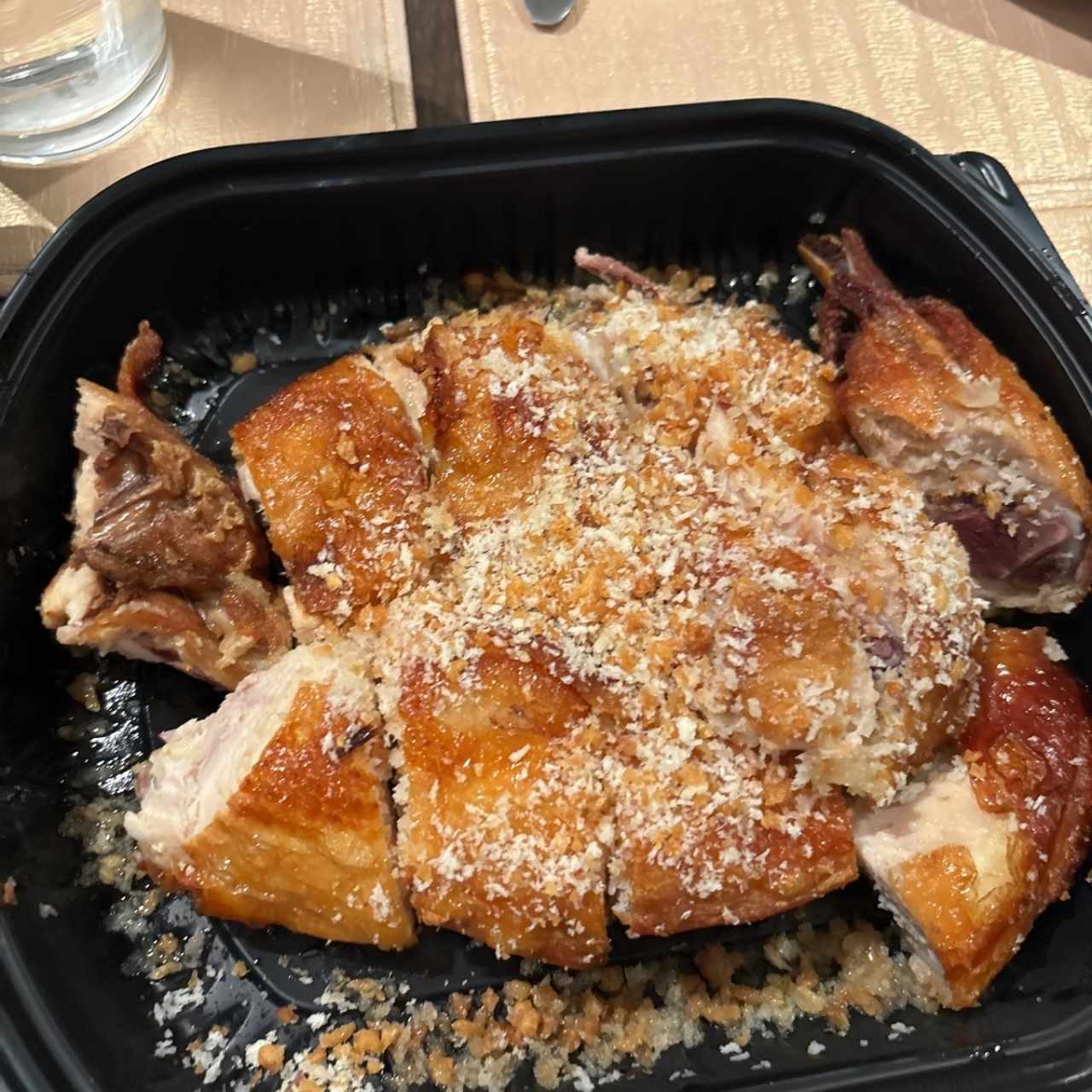 Gallina cha chi kai con ajo de patio