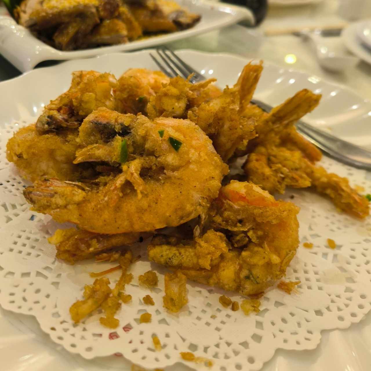 Langostinos en sal y pimienta