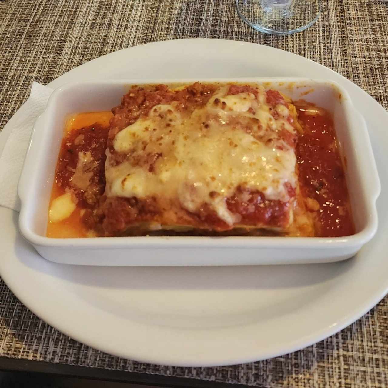 Lasagna alla rino gratinada