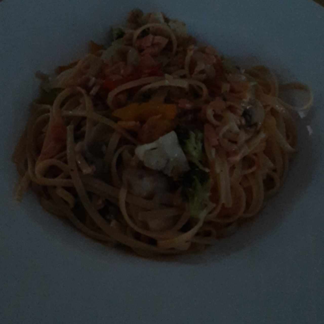 pasta de salmon a la primavera