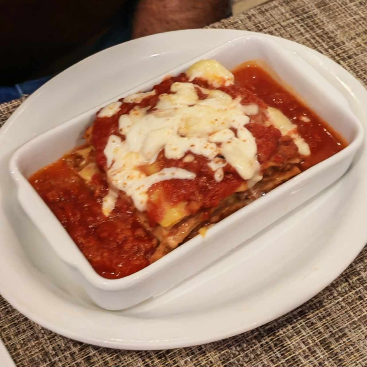 Lasagna alla rino gratinada