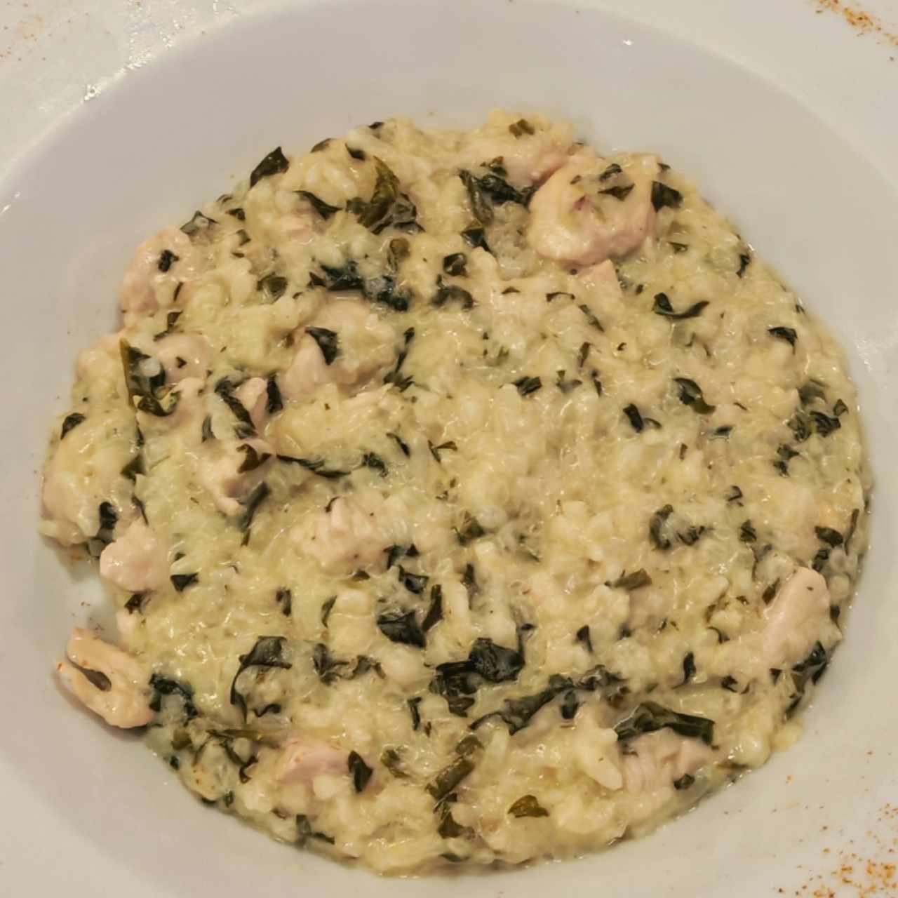 Risotto - Espinaca con Pollo
