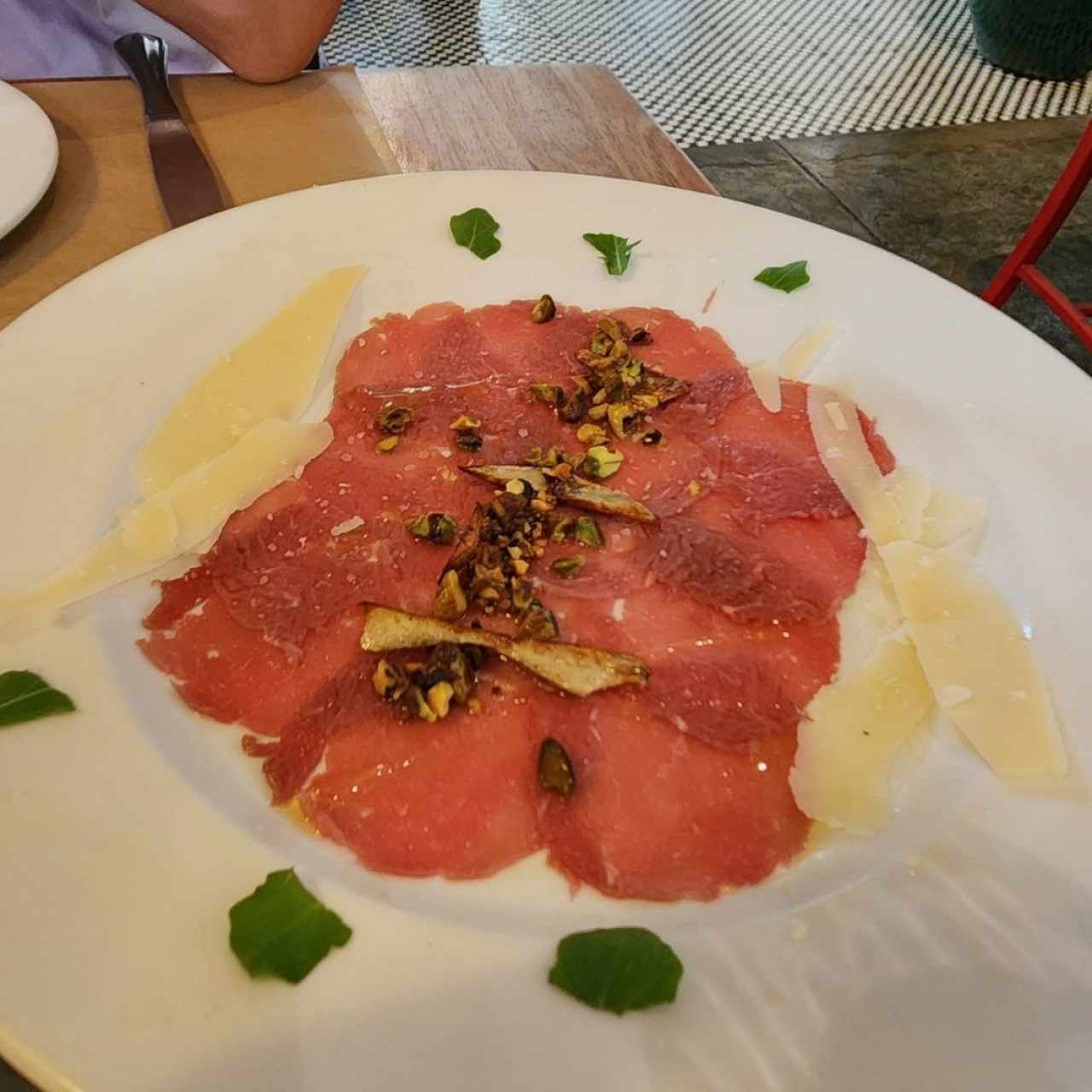 Carpaccio Caliente de Res