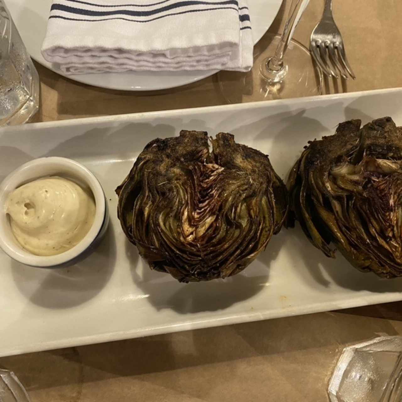 Starters - Grilled Alcachofas