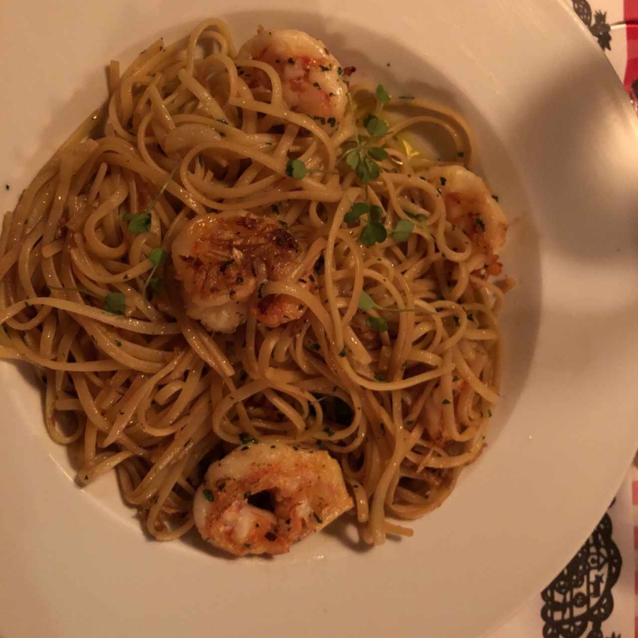 Linguini con langostinos 😍