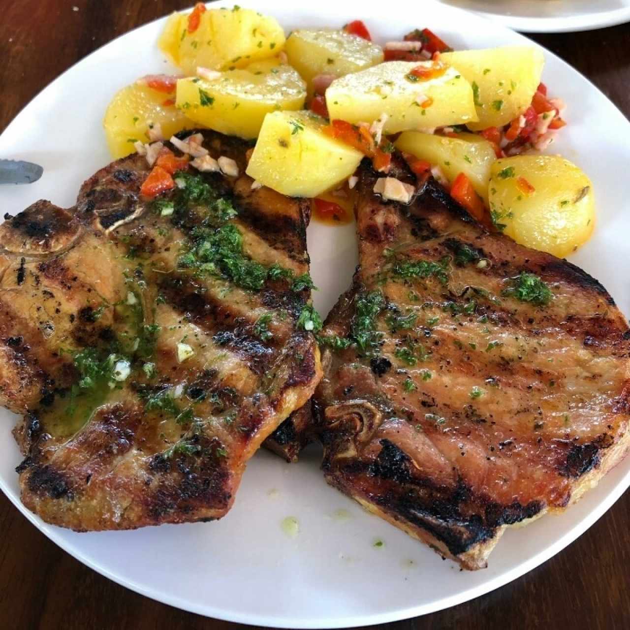 Chuletas al carbon